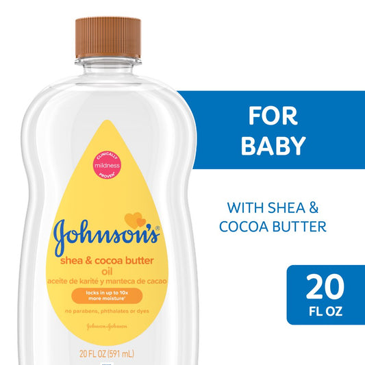 Baby Oil with Shea & Cocoa Butter, 20 Fl. Oz